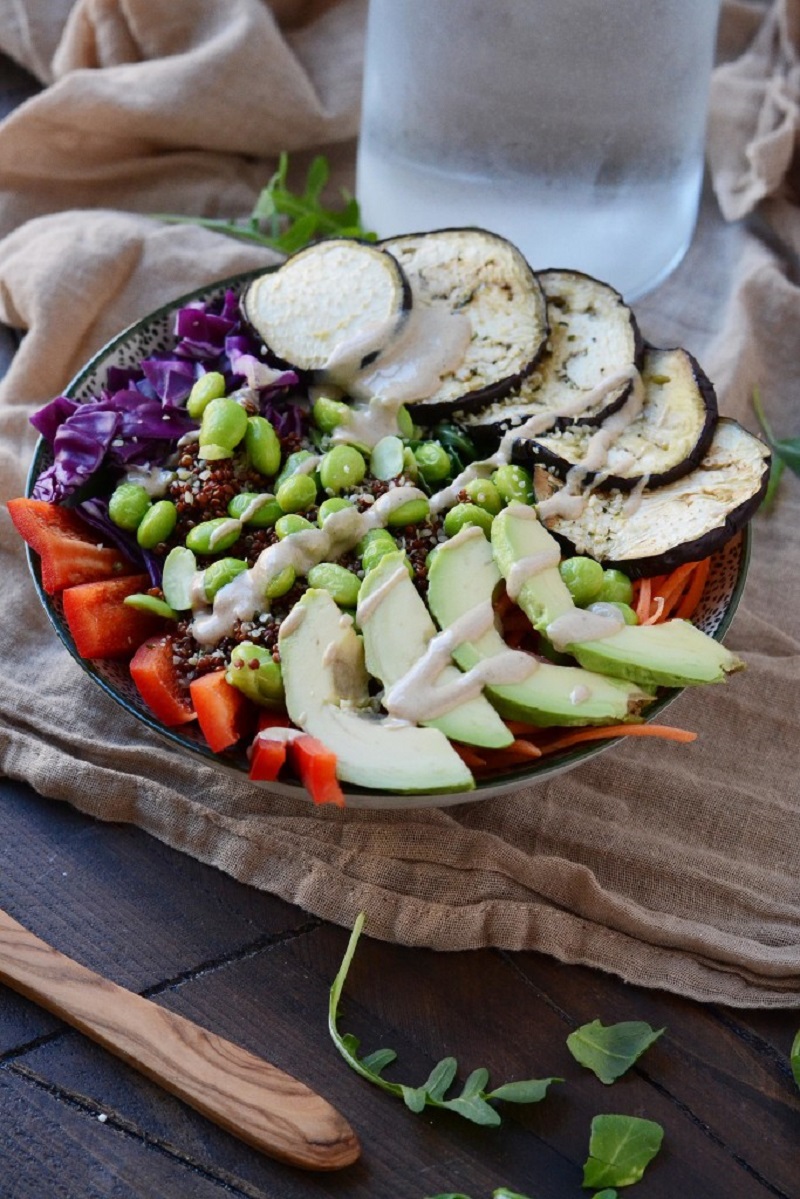 Rainbow Veggie Super Salad Bowl Best Vegan Camping Recipes