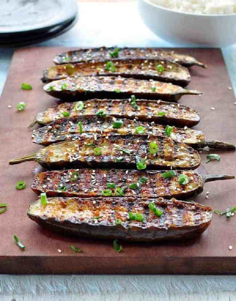 Grilled Miso Glazed Japanese Eggplant [gluten-free] Easy 15-Minute Vegan Recipes for When You Have No Time