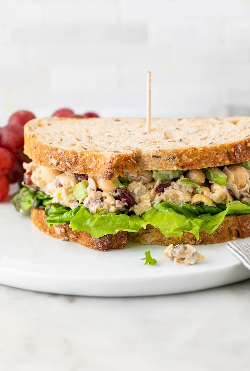 Vegan "Chicken" Salad Quick and Easy Vegan Lunch Ideas for Busy People