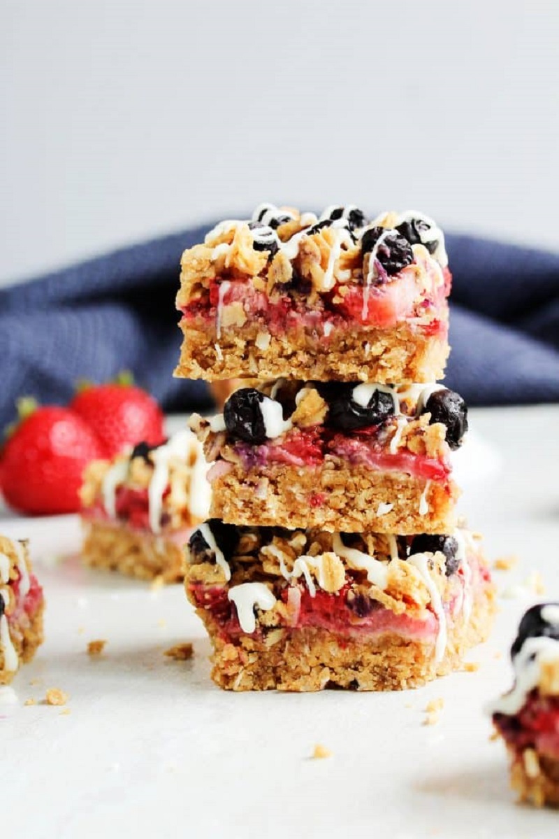 Blueberry Crumb Bars Best Red, White, and Blue Desserts