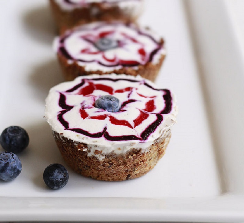 Mini Ice Cream Pies Best Healthy Red, White, and Blue Desserts for Summer