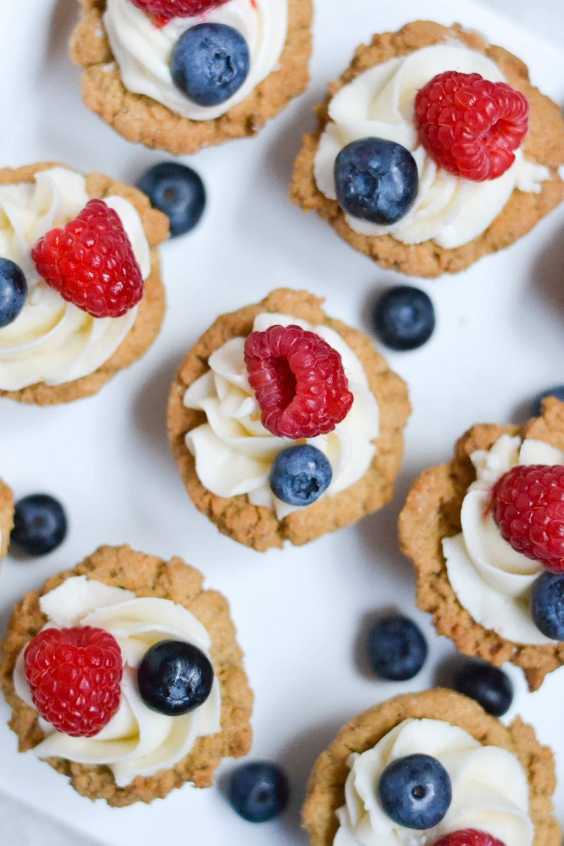 Red, White, and Blue Cookie Cups Best Healthy Red, White, and Blue Desserts