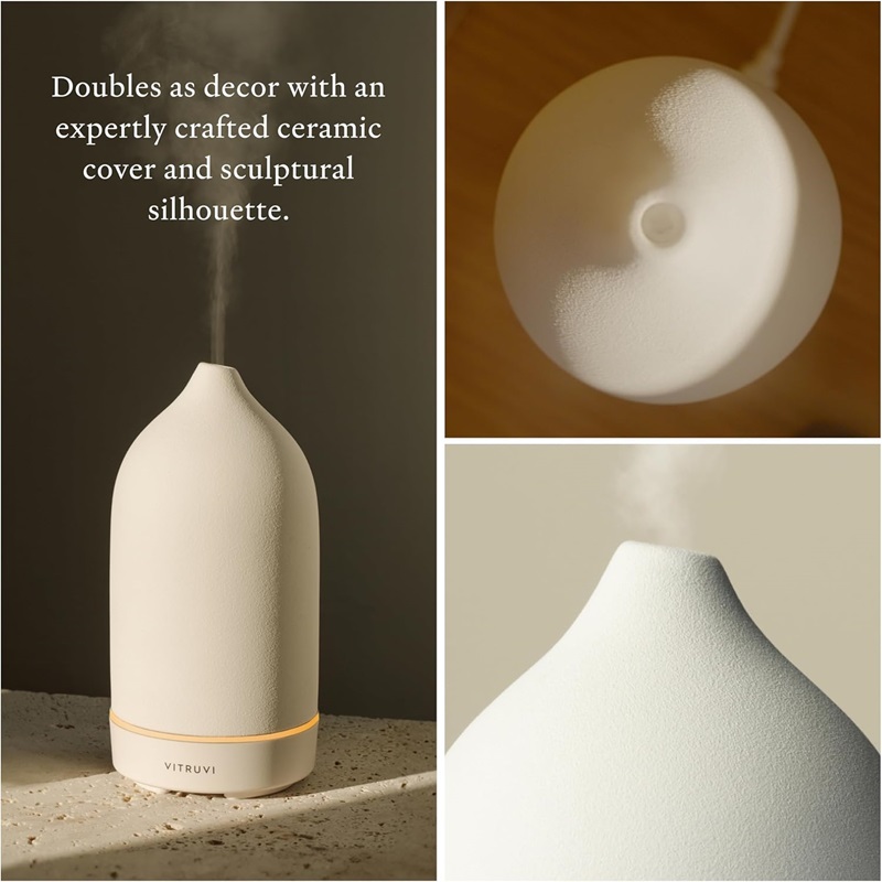 The Vitruvi Stone Diffuser from Amazon is the perfect way to enjoy your scented oils all season long.