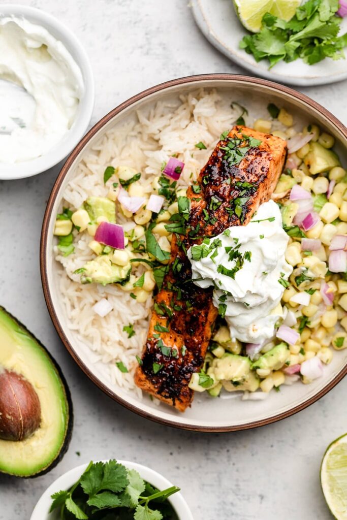 Salmon Burrito Bowls | Best Healthy Comfort Food Recipes